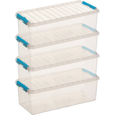 5x Storage boxes 9,5 liters  48,5 x 19 x 14,7 cm plastic