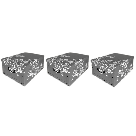 5x Opbergboxen/Opbergdozen grijs 52 x 38 cm