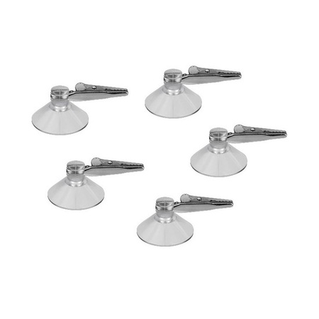 5x Suction cup with alligator clip