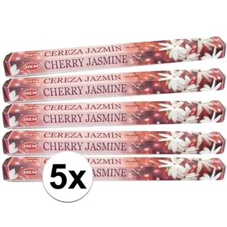 5x pakje wierook stokjes Cherry Jasmine 