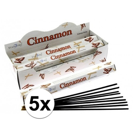 5x Incense sticks cinnamon 20 pieces