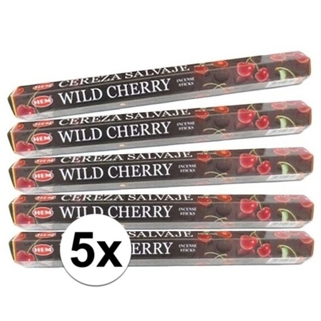 5x pakje wierook stokjes Wild cherry
