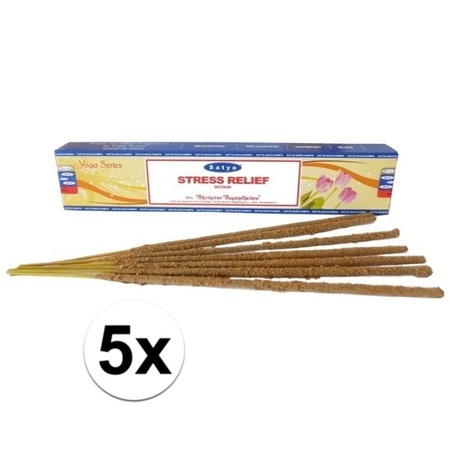 5 packs Nag Champa incense anti stress 15 grams