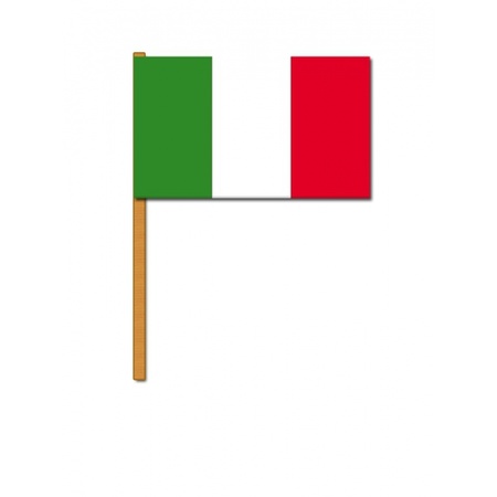5x stuks luxe zwaaivlag Italie