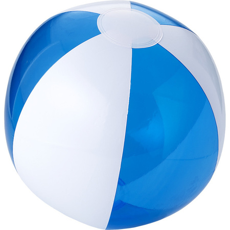 5x stuks opblaasbare strandballen blauw/wit 30 cm
