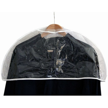 5x Transparent clothes/suit shoulder bag/cover 60 cm