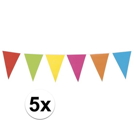 5x Flagline happy colors 10m