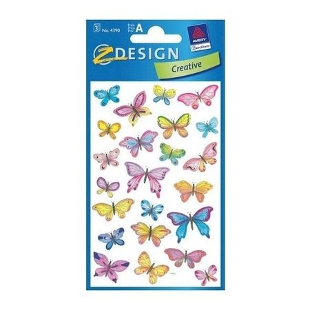 5x Butterfly stickers 3 sheets