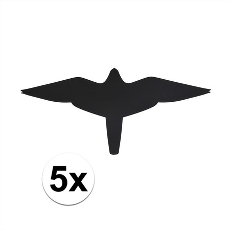 5x Vogel raamstickers / anti inslag stickers valk 14 cm