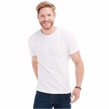 5x witte t-shirts ronde hals