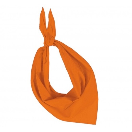 5x Colored handkerchief orange