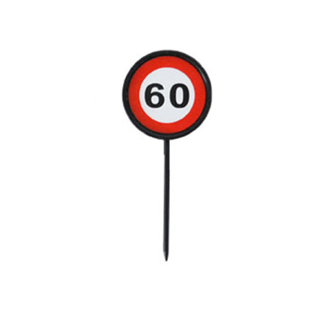 60 year stop sign table decoration set