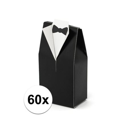 60x Wedding giftboxes groom 