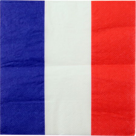 60x Frankrijk landen thema servetten 33 x 33 cm