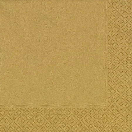 60x Golden napkins 33 x 33 cm
