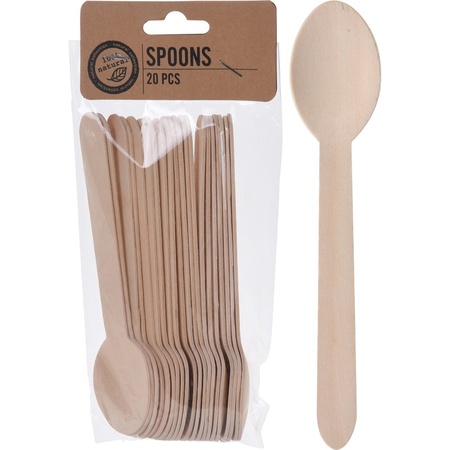 60x Wooden spoons