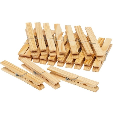 60x Wooden pegs