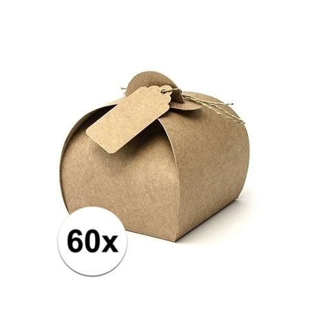 60x Giftboxes brown