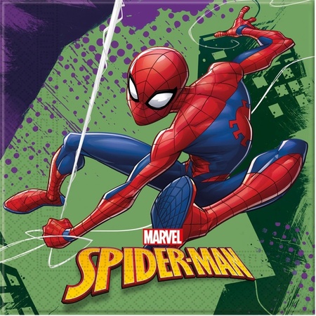 60x Marvel Spiderman napkins 33 x 33 cm