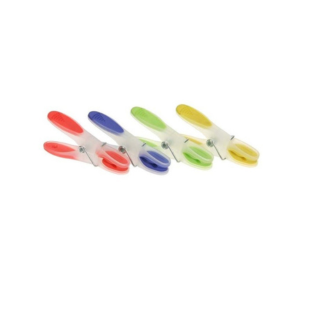 60x Wasknijpers in verschillende kleuren met sotfgrip