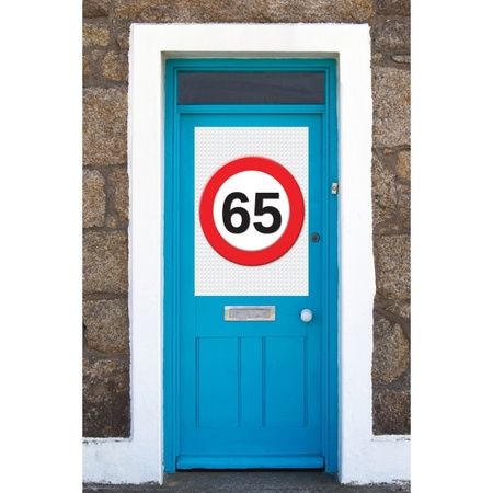 65 years traffic sign doorposter