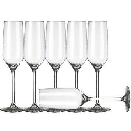 6x Champagneglasses for 220 ml