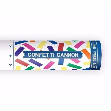 6x Confetti kanon kleuren mix 20 cm