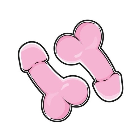 6x Confetti shooter pink penisses 28 cm