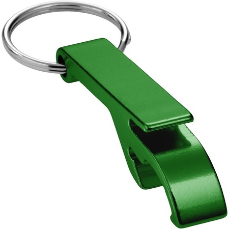 6x Bottle opener keychain green