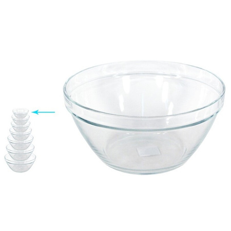 6x Glass snack bowls Pompei 10 cm/200 ml