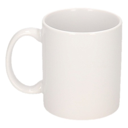 6x Unprinted white mug 300 ml