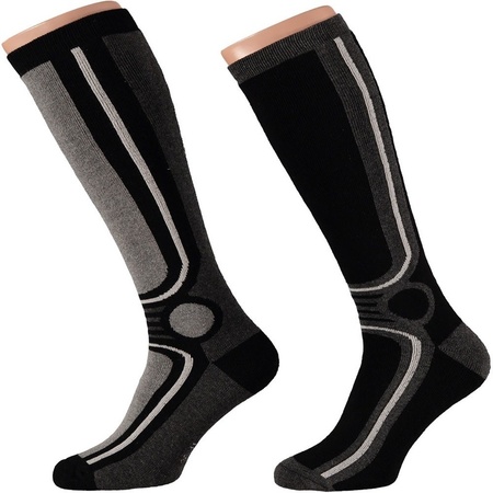 6x Pair of black thermo ski socks 