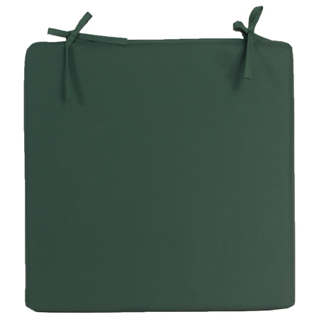 6x Pillows for garden chairs in dark green 40 x 40 cm