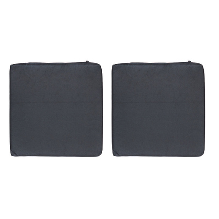 6x Pillows for garden chairs in black 40 x 40 cm