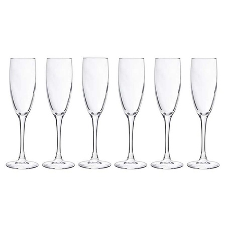 6x Champagneglasses for 190 ml