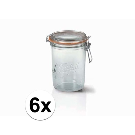 6x Weck jars 1 liter