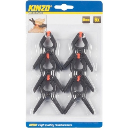 6x Black hobby camping clamps 65 mm