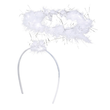 6x Angels headbands white with halo