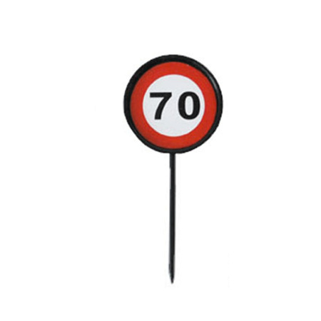 70 year stop sign table decoration set