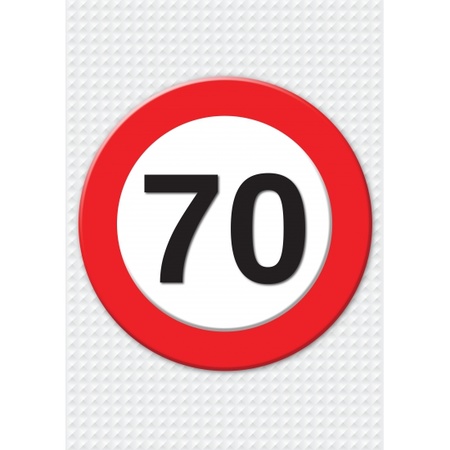 70 years traffic sign doorposter