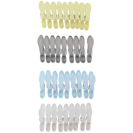 72x Stuks gekleurde kunststof / plastic wasknijpers