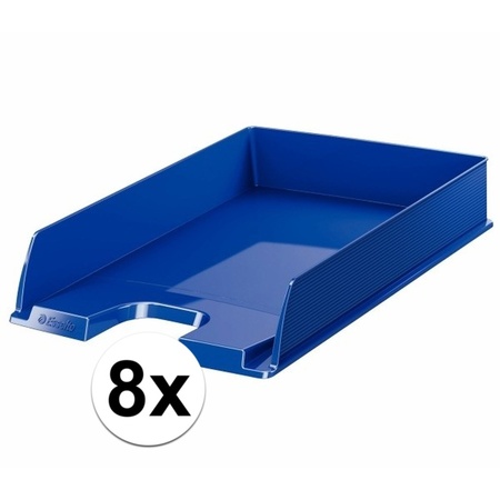8 pcs Letter trays blue A4 size Esselte