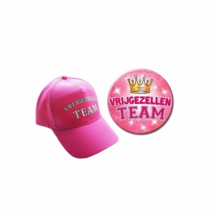 8 Bachelorette Team caps and buttons for women