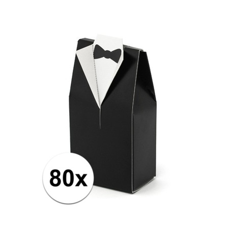80x Wedding giftboxes groom 
