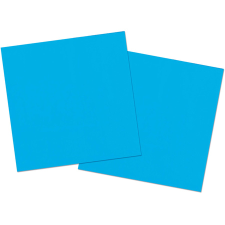 80x Table napkins of papier in blue 33 x 33 cm