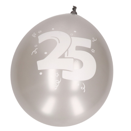 Balloons 25 years silver 8x