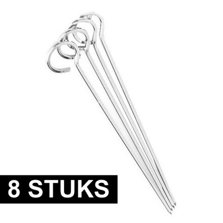 8x Barbecue skewers 24 cm