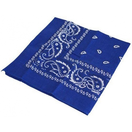 8x Blue farmers handkerchiefs 54 x 53 cm