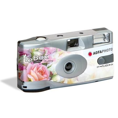 8x Bruiloft wegwerp cameras met flitser voor 27 kleuren fotos