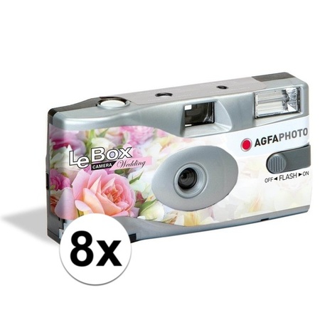 8x Wedding/bachelor disposable camera with flash
